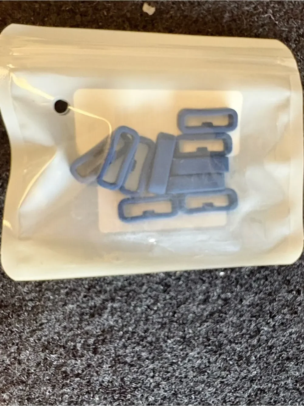FanTEK 18mm Watch Strap Holder Loops Dark Blue 10pcs New Silicone Keepers